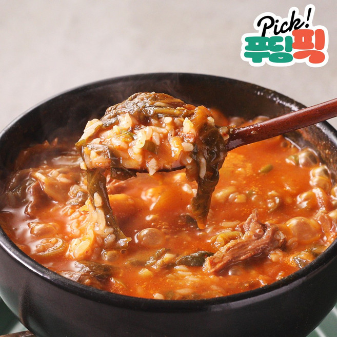 [푸딩픽] 장터국밥 220g 소고기국밥 해장국 즉석국 밀키트, 30개