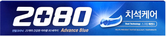 2080 치석케어 어드밴스 블루 치약 160g, 1개