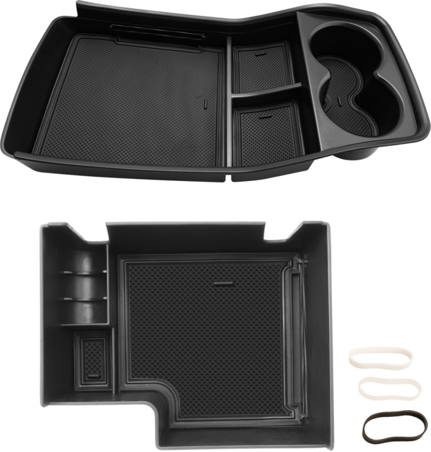 RUIYA EV9 전용 튜닝 수납 콘솔트레이 하단 콘솔박스 컵홀더 2024 2025 2026, 콘솔+하단