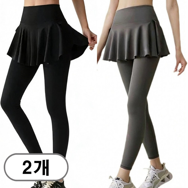 차쿠 1+1 여성 치마 레깅스 일체형 슬림 워터 커버업 치마 레깅스 일체형 뱃살커버