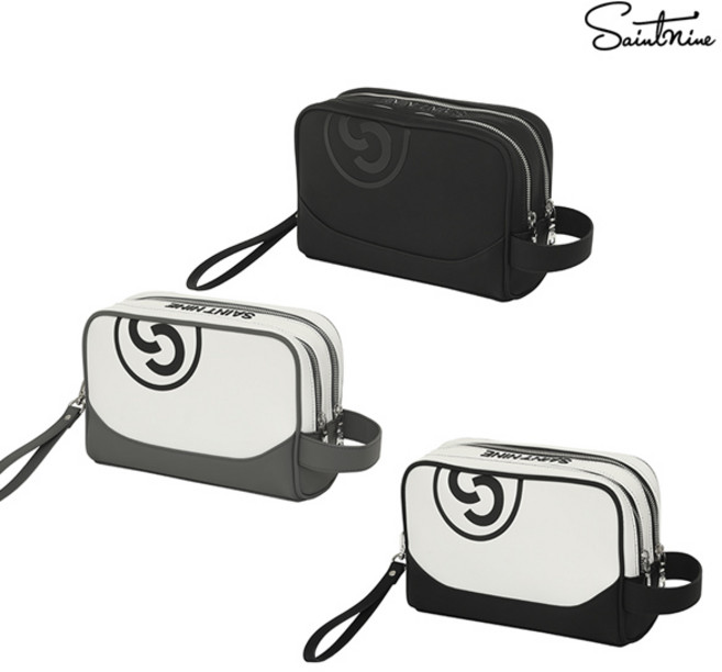 세인트나인 프리미엄 로고 골프 파우치백 SNC5UBS541, 파우치(단품), 블랙, 1개