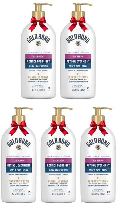 골드본드 에이지 리뉴 레티놀 오버나이트 로션 368g 5개 - 쿠팡