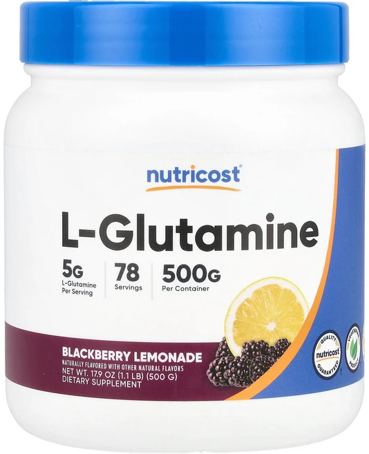 Nutricost 뉴트리코스트 엘 글루타민 블랙베리 레모네이드 500g 파우더 건강관리 영양제, Nutricost 뉴트리코스트 엘 글루타민 블랙베리 레, 1개 - 쿠팡