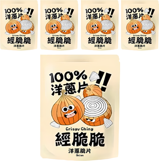 CRISPY CHING 經脆脆 100%洋蔥脆片, 5包