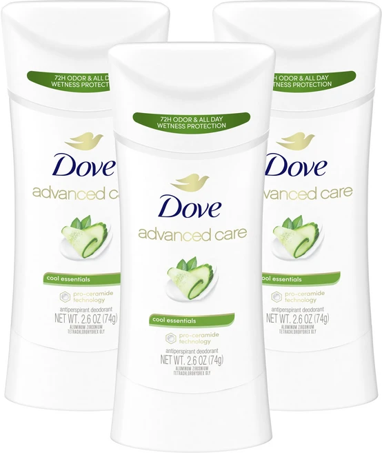 도브 어드밴스드 케어 데오도란트 쿨 에센셜, 74g, 3개 - 쿠팡