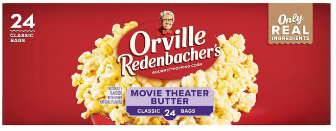 Orville Redenbacher’s 전자레인지용 팝콘 영화관 버터맛 24개입, 93g, 24개