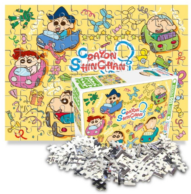 짱구는못말려 캐릭터 100조각 직소 퍼즐 어린이 유아 장난감, 1개, 카트레이싱, 100피스