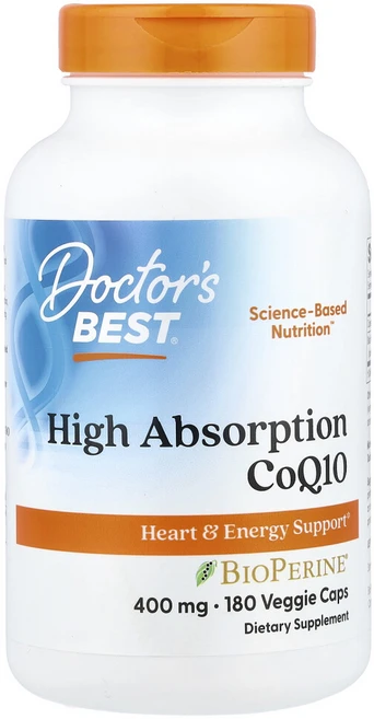 닥터스베스트 바이오페린 함유 고흡수 CoQ10 400 mg 180 식물성 캡슐, 180정, 1개 - 쿠팡