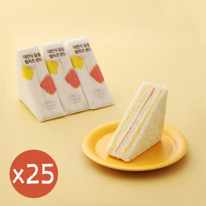 아워홈 대만샌드위치 햄치즈샌드 82g x 25개 / 냉동 샌드위치