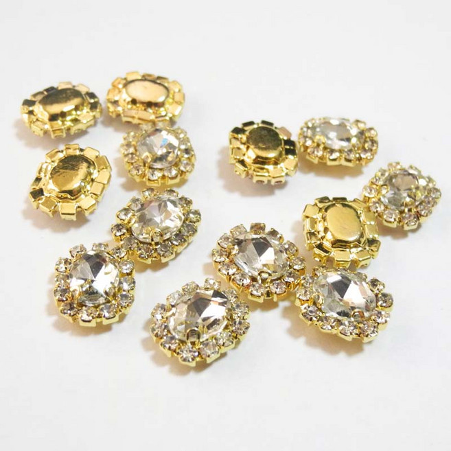 잇템샵 네일파츠 브로치 네일재료 팔각 크리 1개입, 팔각크리9mm x 10mm, 1개