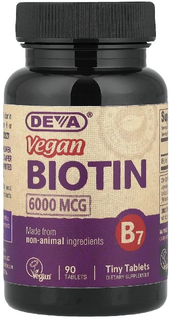데바 비건 비오틴 6000mcg 90정, 1개 - 쿠팡