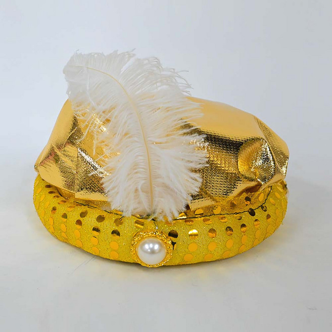 할로윈 알라딘 파티 코스튬 모자, 골드