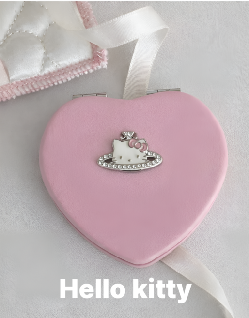 픽무 헬로키티거울 미니 손거울 키티거울, 1개, 핑크