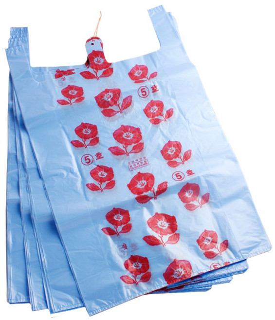 비닐 이불 비닐봉투(청색5호) (50p) 의류봉투 비닐봉투, 1개