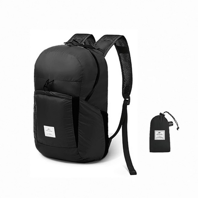 Naturehike 22L 雲雁輕量防水摺疊後背包 A017-B 攻頂包 175g, 黑色