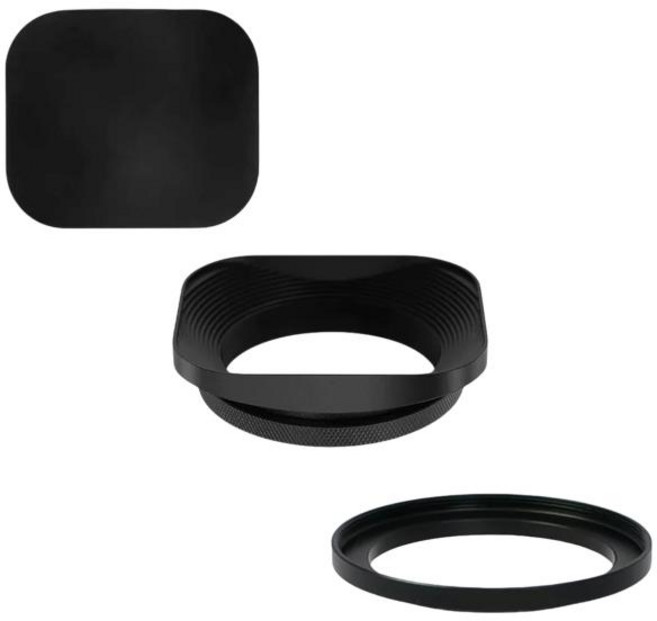카메라 스퀘어 메탈 렌즈 후드 범용 레트로 리듀스 라이트 후지필름 37mm 52mm, 04 52mm, 1개
