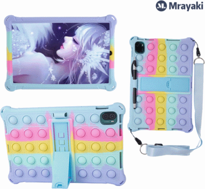 미라야키 갤럭시탭s8케이스 실리콘 거품 낙상 방지 주물럭주물럭 핸드폰 거치대 크로스 백 탭s8케이스, 스타일 b, 1개