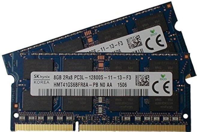 Hynix original 16GB (2 x 8GB) 204-pin SODIMM DDR3 PC3L-12800 1600MHz 메모리 모듈 16 기가바이트 1600 메가헤르츠, Hynix original 16GB (2 x 8GB),