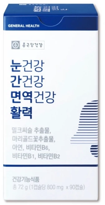 종근당건강 눈건강 간건강 면역건강 활력, 1개, 90정 - 쿠팡
