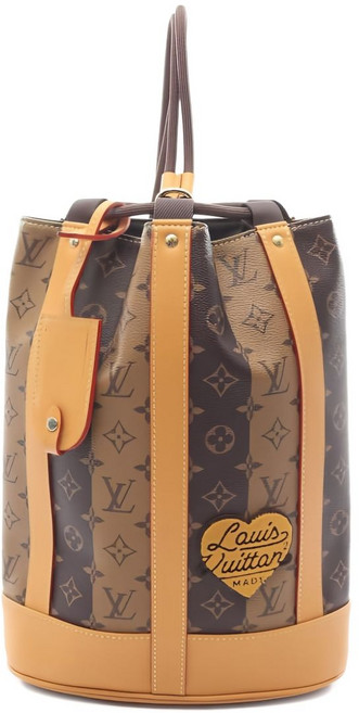 루이 비통 중고 X 니고 2021 랑돈 모노그램 스트라이프 백팩