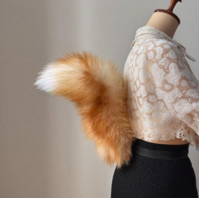 선호그룹 여우꼬리 구미호 여우 고양이 폭스 꼬리 동물 소품 코스튬 웃긴 분장 움직이는 졸업사진 코스프레 졸사