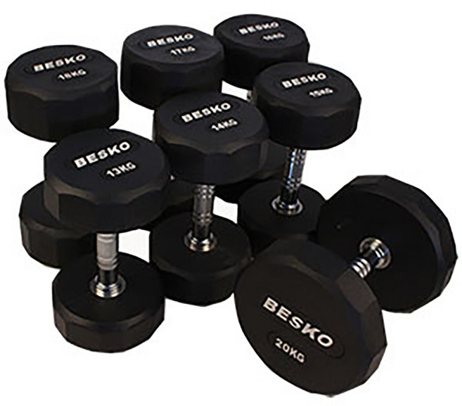 베스코 12각 아령 pev재질 냄새없음 신상품, 40kg