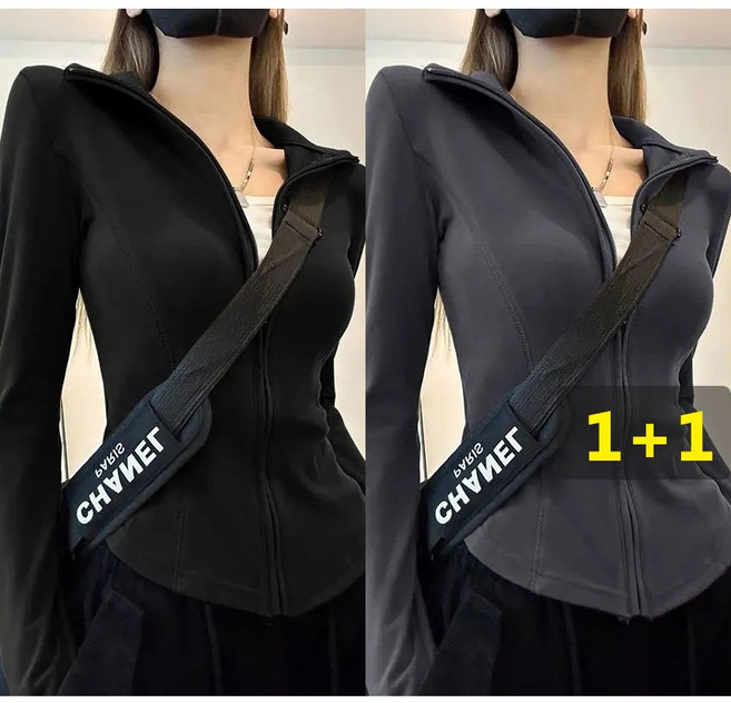 녕동 여성 1+1 하이넥 집업 자켓 슬림핏 가을겨울 보온 따뜻한 심플 데일리 자켓