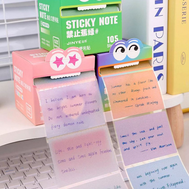 리브온 캐릭터 메모지 홀더 포스트잇 디스펜서 사무용품, 1개, 핑크