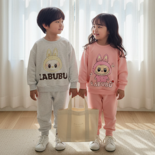 봄 유아동 라부부 상하복 맨투맨 세트 아기옷