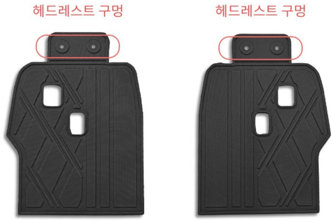 싼타페 MX5 간편청소 논슬립 방수기능 트렁크매트 새차관리용 짐칸용 남편차 차박용, 블랙, 싼타페 MX5 6인승 2열 등받이 2ea