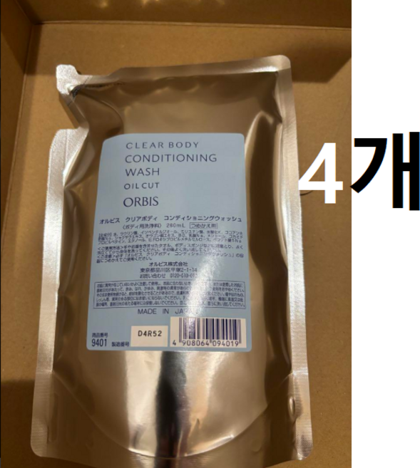 오르비스 클리어 바디 클렌저 리필용, 4개, 260ml