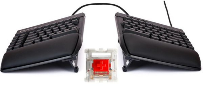 KINESIS Freestyle Edge RGB Plus 좌우분리 분할 기계식 키보드 (반침대 Mac 키캡 포함), 2)핫스왑 선형, X-2)36277826000