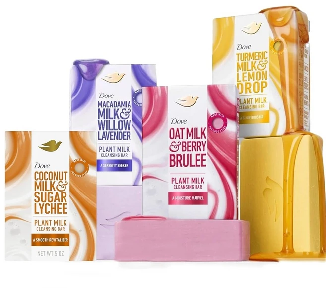 도브 플랜트 밀크 클렌징 바 비누 버라이티팩 141g 4개입 - 쿠팡