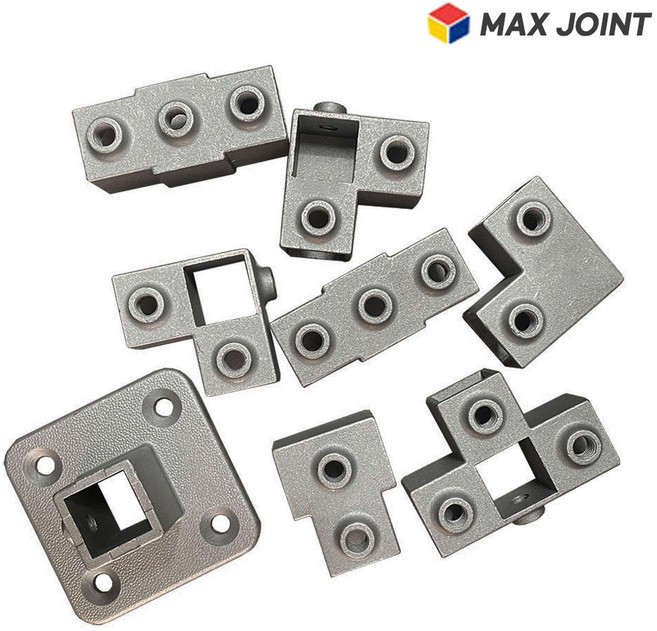 20mm 각파이프 연결 조인트 사각파이프 브라켓 DIY 셀프 다이 조립, 1개