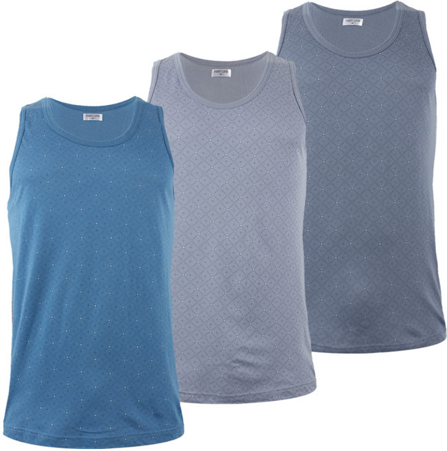 트라이 남성 순면 민소매 런닝 메리야스 난닝구 퍼스트 3매입 패턴T