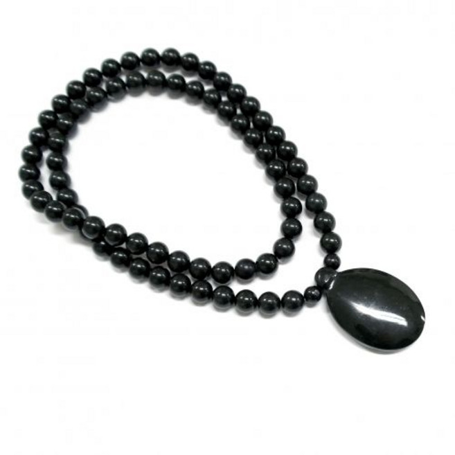 없음 귀사문석 건강목걸이 타원메달 옥목걸이, 1개