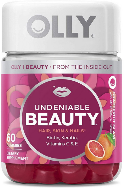 OLLY VITAMINS Undeniable 美麗軟糖 葡萄柚 Glam 味, 60顆, 1罐