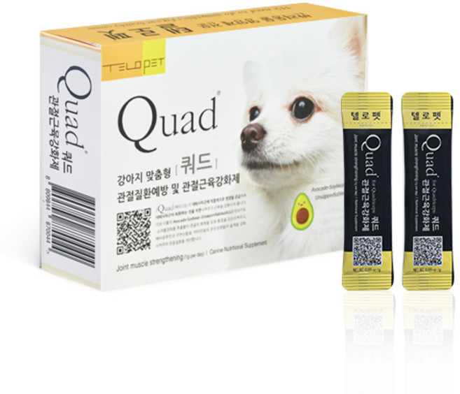 텔로펫 쿼드 강아지영양제 슬개골탈구 근육강화, 1g, 1박스