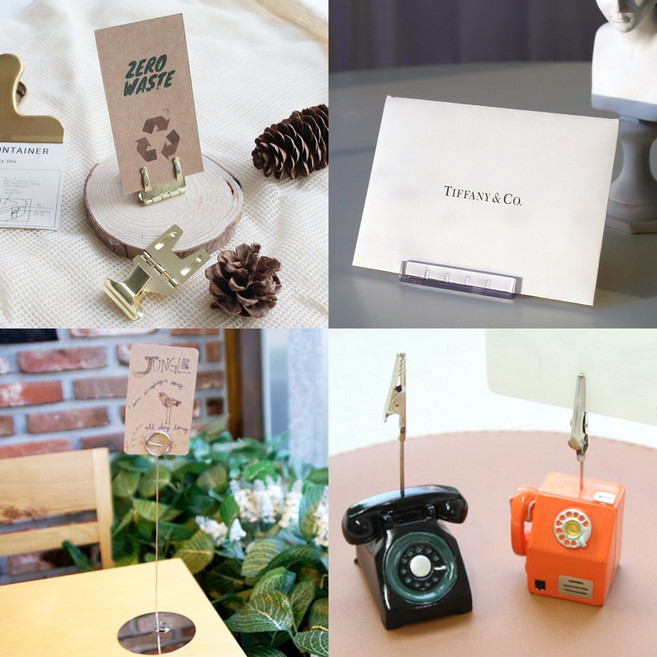 골드 실버 메모 꽂이 가격표 집게 빵이름표 네임택꽂이 클립 홀더, 01. 쇼클립(카드스탠드) 1개입