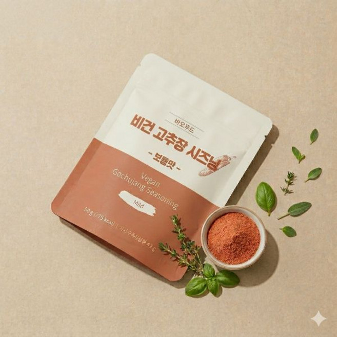 비건 고추장 시즈닝 순한맛 글루텐프리 분말 볶음 양념 가루, 1개, 50g