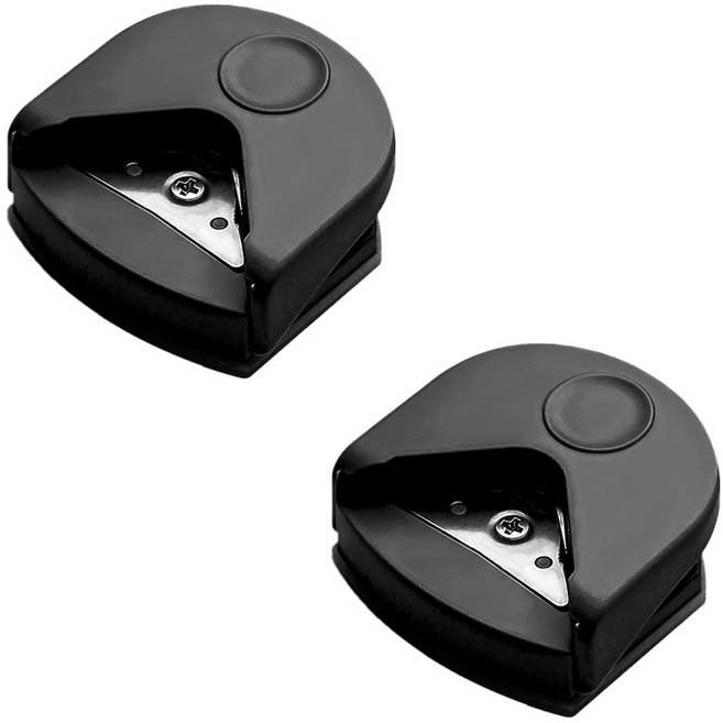 모서리 라운드 코너 커터기 종이 문서, 2개, 블랙