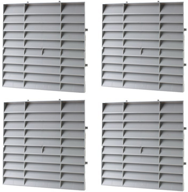 창문가리개 4p 사생활보호 방범창 블라인드 가리개 가림막, 4개입, 그레이