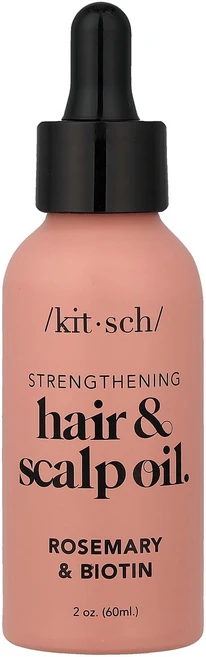 키치 헤어 & 스칼프 스트렝스닝 오일 로즈마리 & 비오틴 함유 60ml (2oz) KTC-56063 - 쿠팡