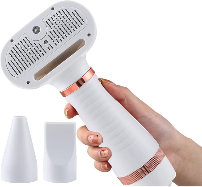 애견 드라이기 기모 일체형 저소음 강아지 털 드라이 빗 목욕 털 건조 고양이 드라이기, 금색, 1세트, 0624