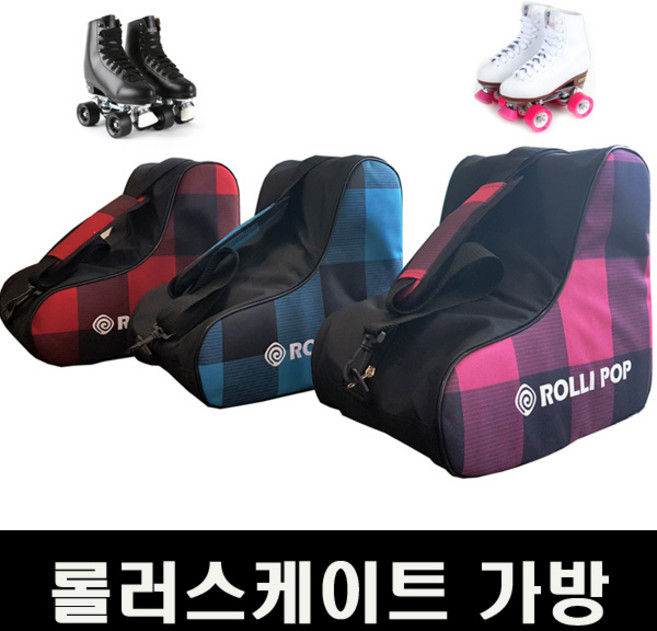 rollipop 롤러스케이트 가방, 레드체크, 1개