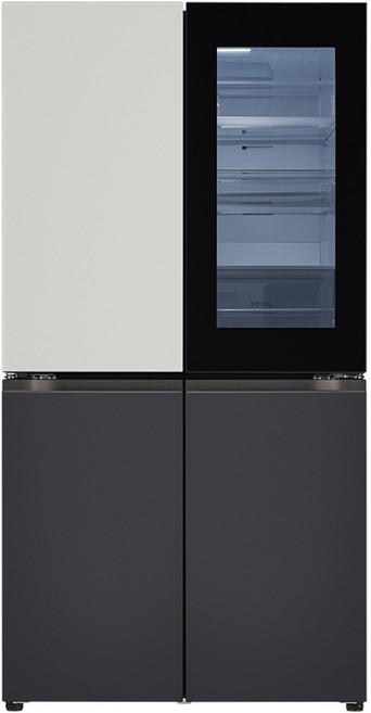 [색상선택형] LG전자 디오스 오브제 870L 노크온 4도어 냉장고 메탈 방문설치, T873MGB312