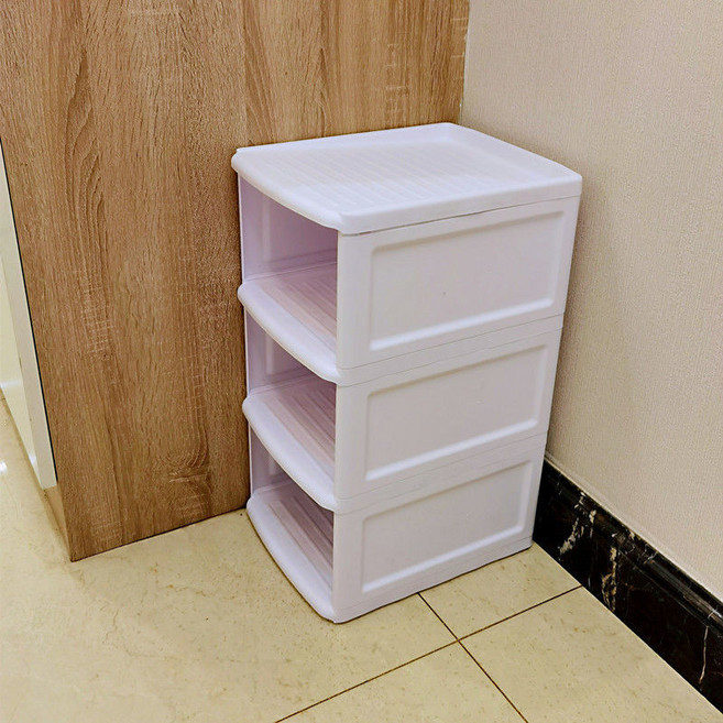 家用防塵收納神器 多層塑料鞋盒, 珍珠白,五層（熱銷爆款）, 1個