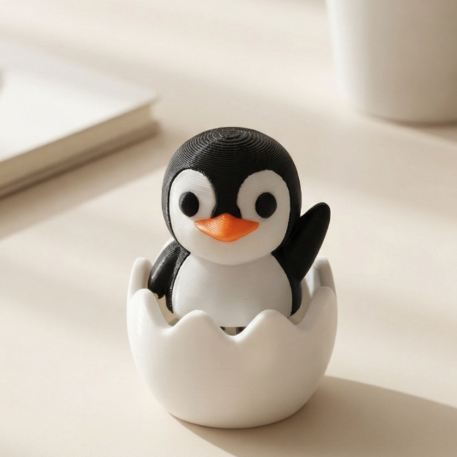 3D 프린팅 펭귄 딸깍이 키링 스트레스 해소 굿즈