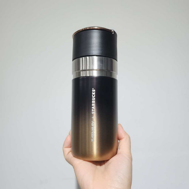 스타벅스 SS 그러데이션 스탠리 보온병 500ml 쇼핑백 세트, 1개
