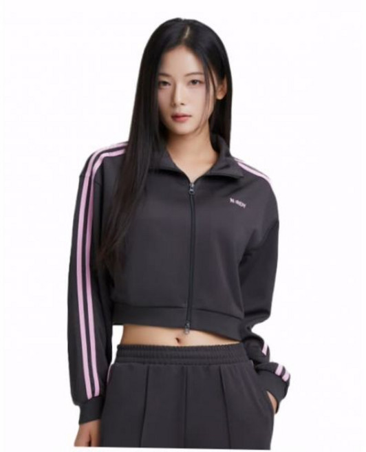 NDY 우먼스 NY 트랙 탑 블랙/크림/차콜/다크브라운